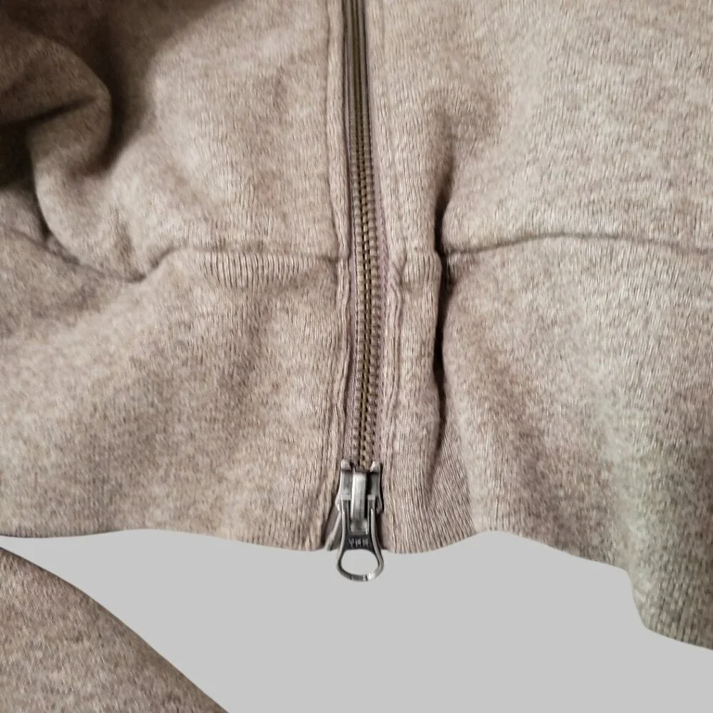 Banana Republic Mens Zip Up Hoodie Cotton/Polyester Blend Beige/Brown Xlarge
